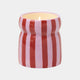Cabana - Striped Candle, Pink Peppermint