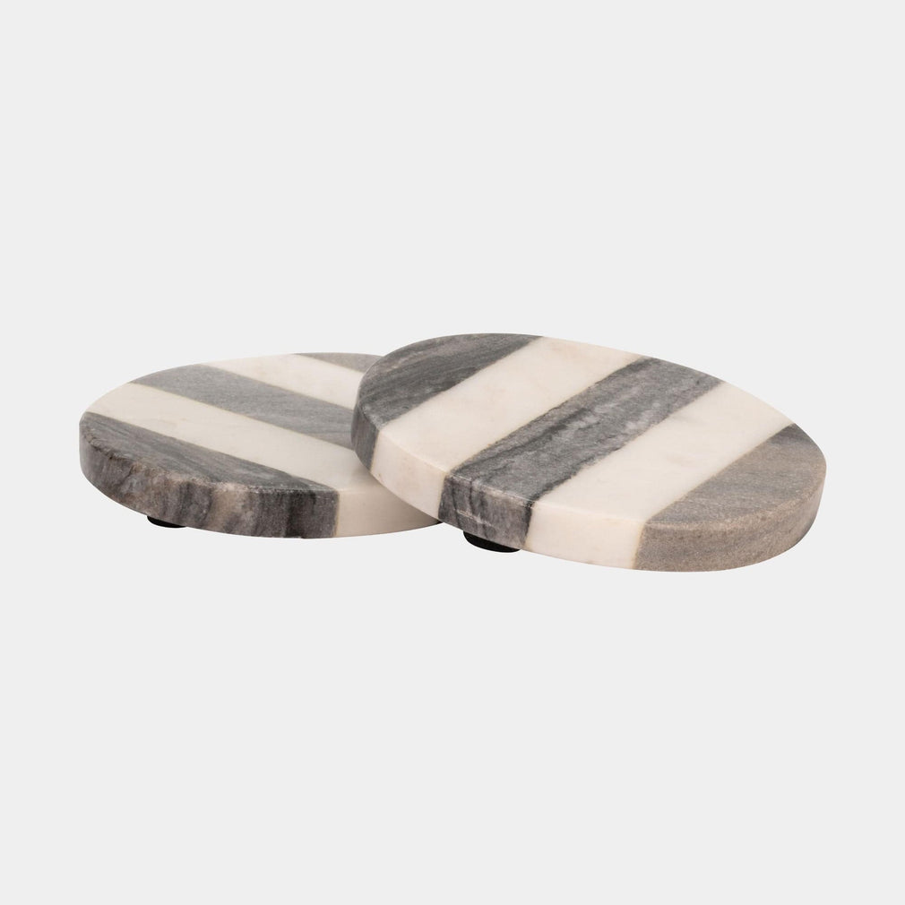 Style Sisters-  Marble Coasters, Set of 2