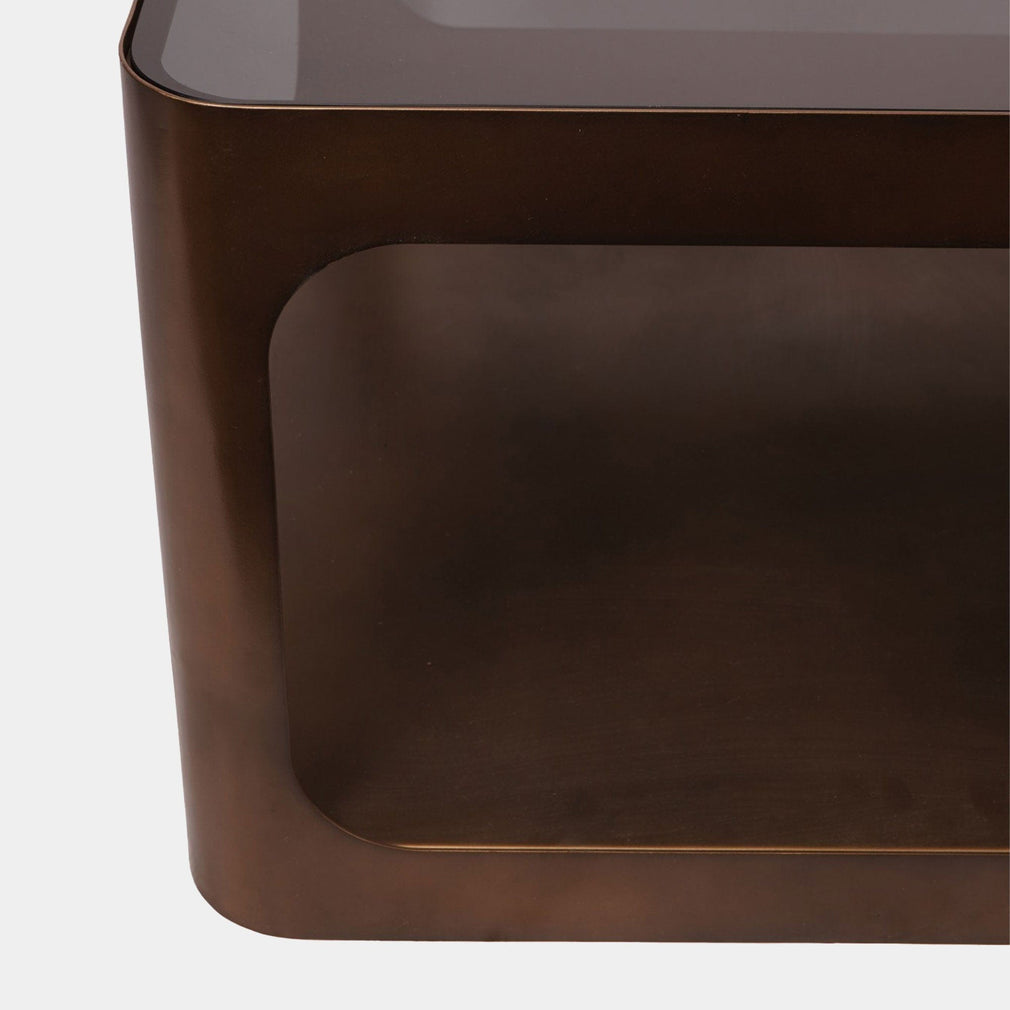 Thornton - Square Coffee Table, Smoked Gold