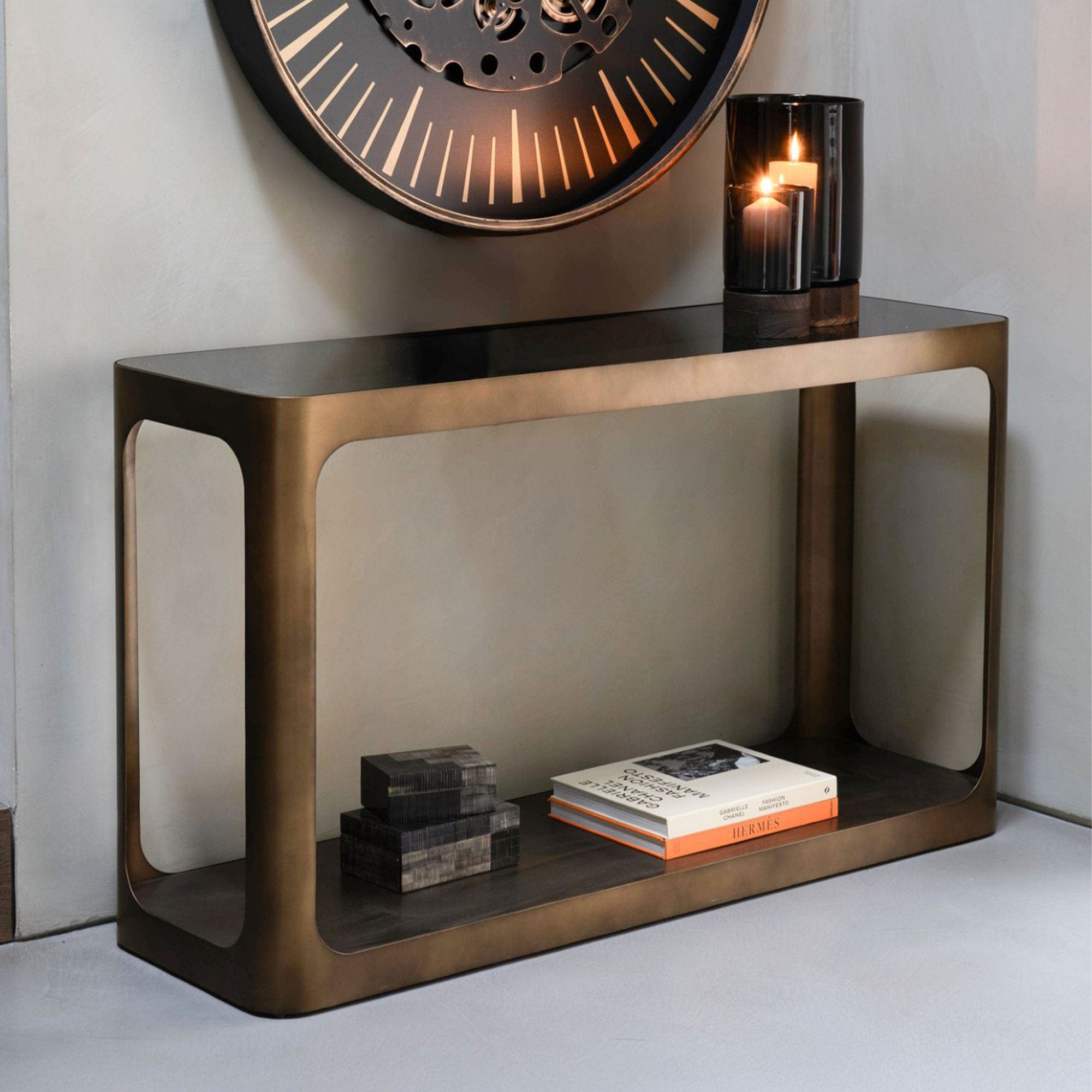 Thornton - Console Table, Smoked Gold