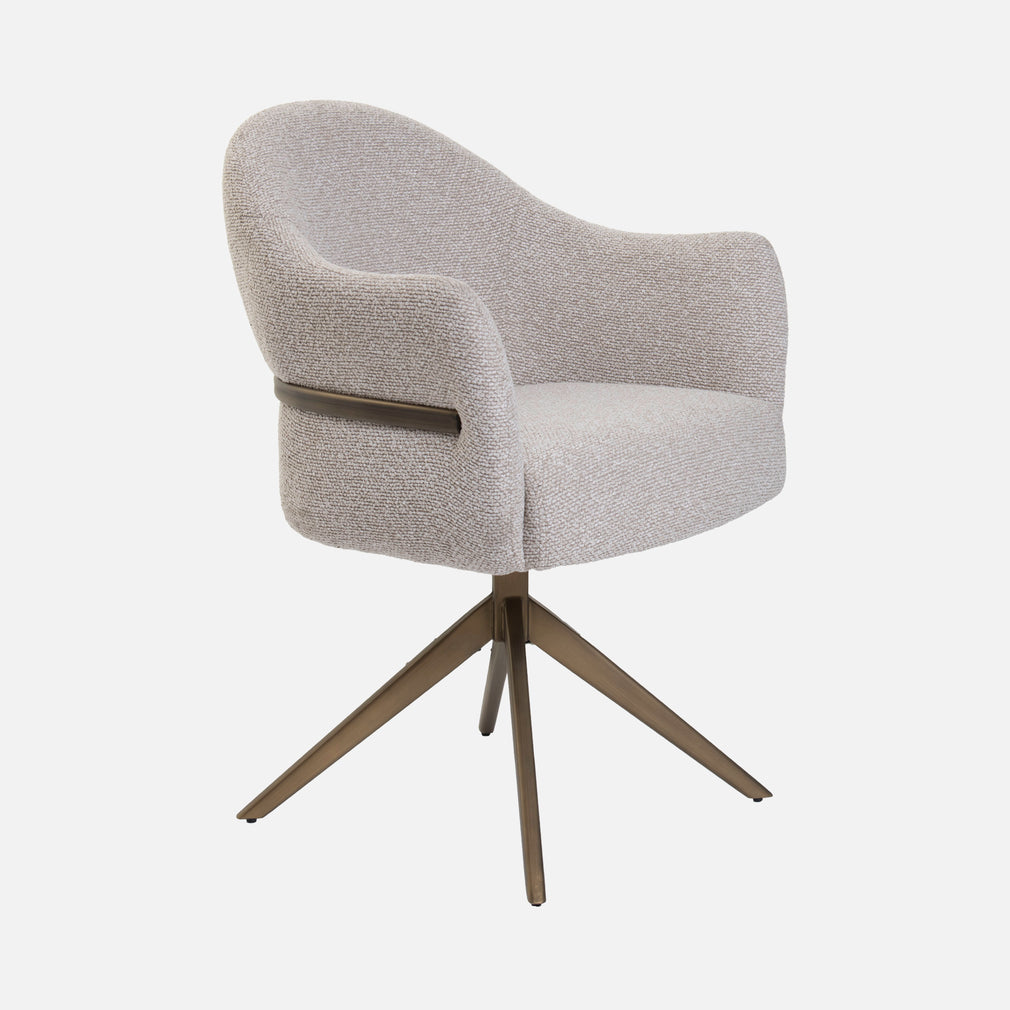 Amy - Swivel Dining Chair In Fabric
