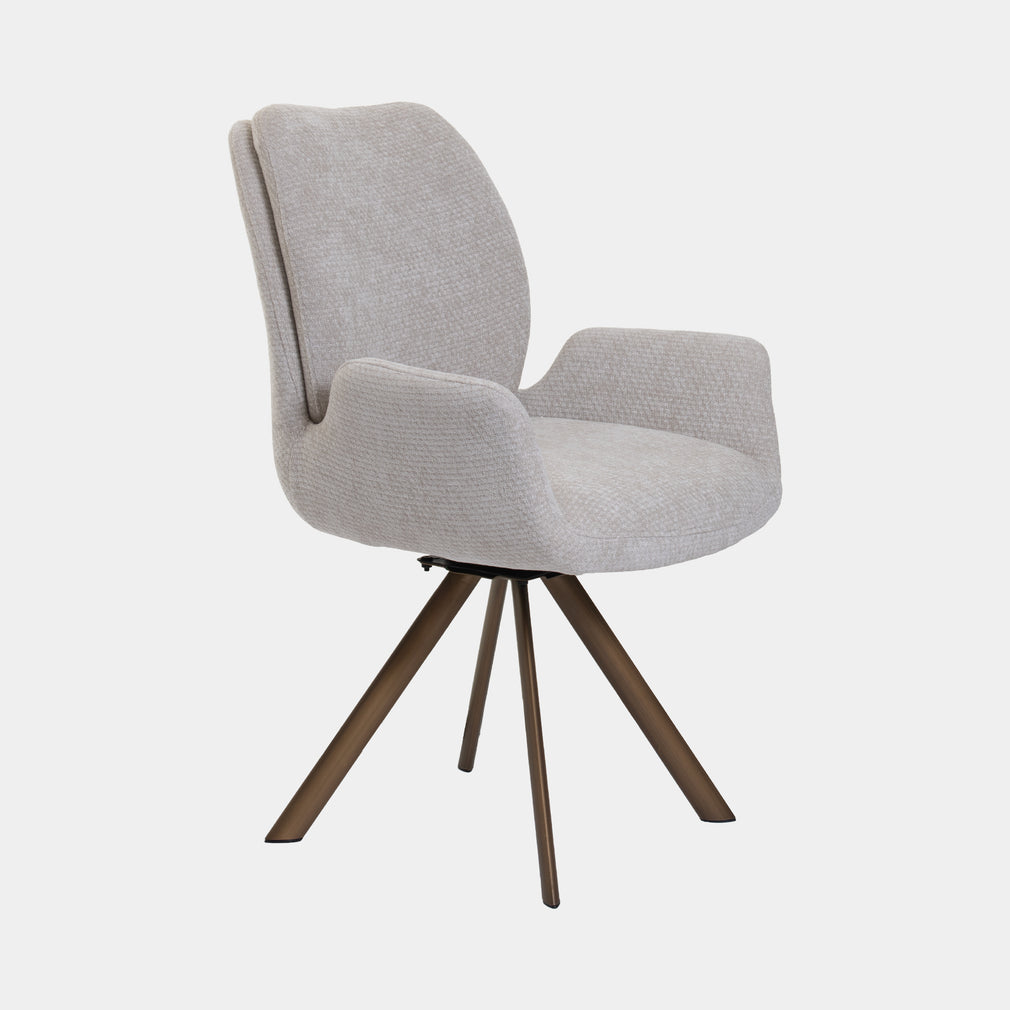 Phoenix - Swivel Dining Armchair In Fabric