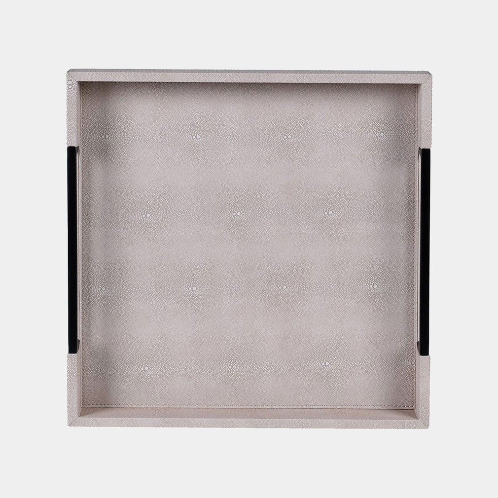 Ottoman - Decorative Trays, Ivory & Black Set of 2