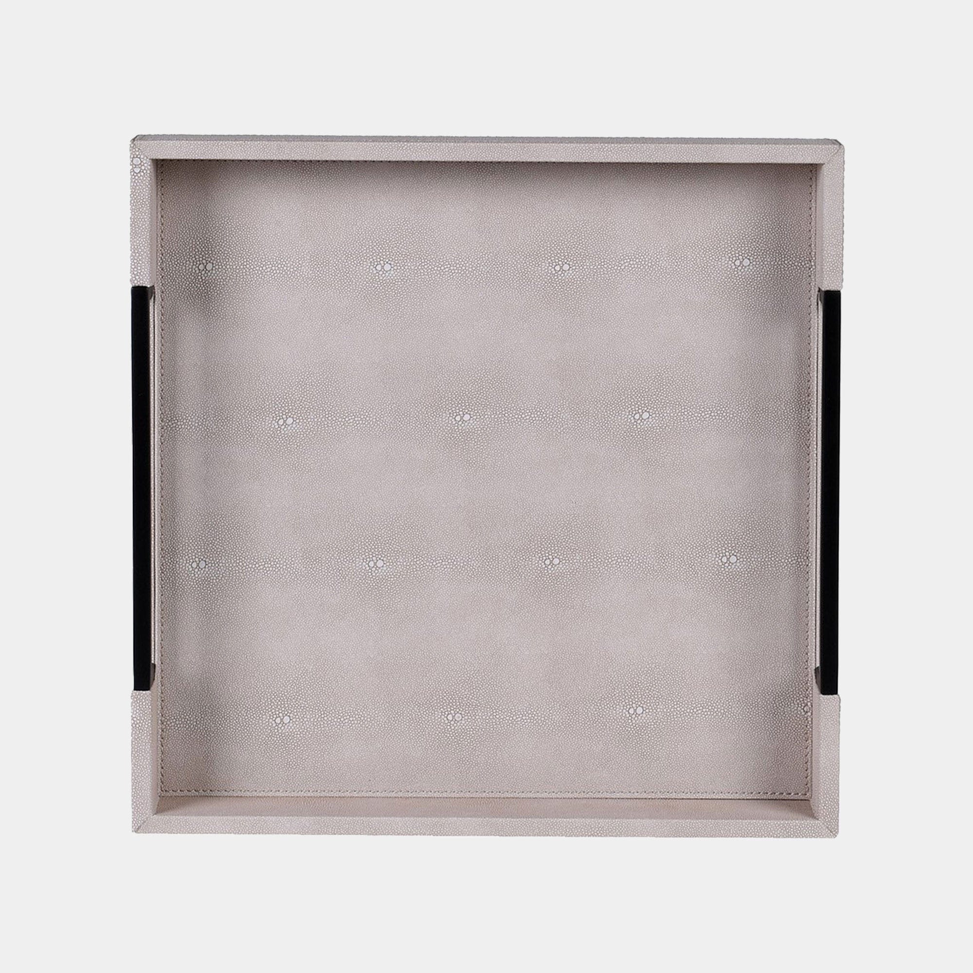 Ottoman - Decorative Trays, Ivory & Black Set of 2