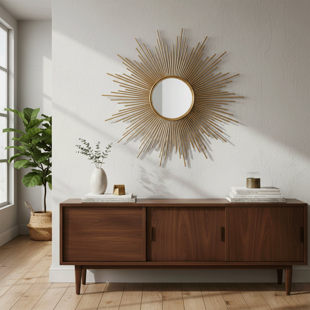 Radial - Decorative Wall Mirror, Gold