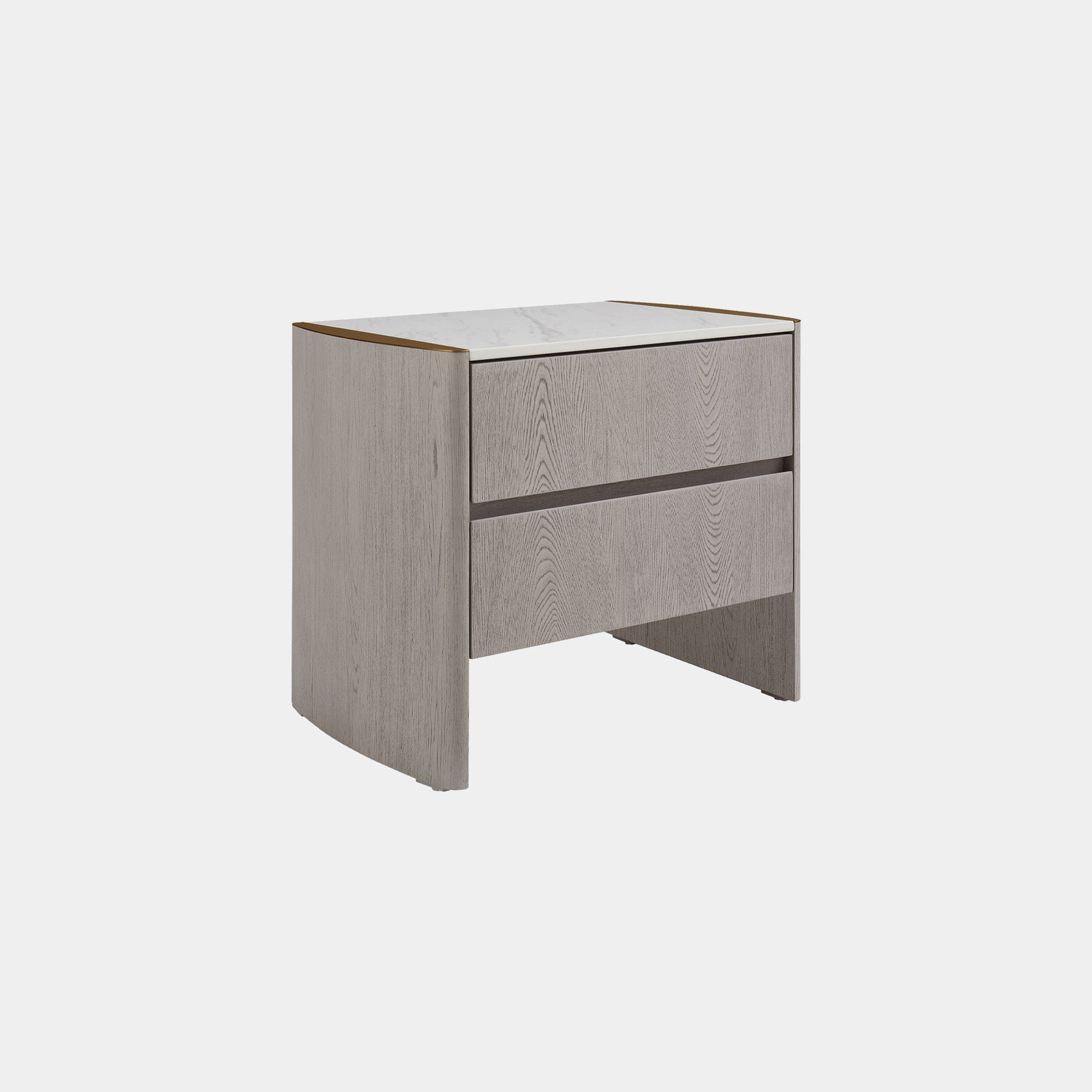 Anastasia - 2 Drawer Bedside Chest In Washed Oak