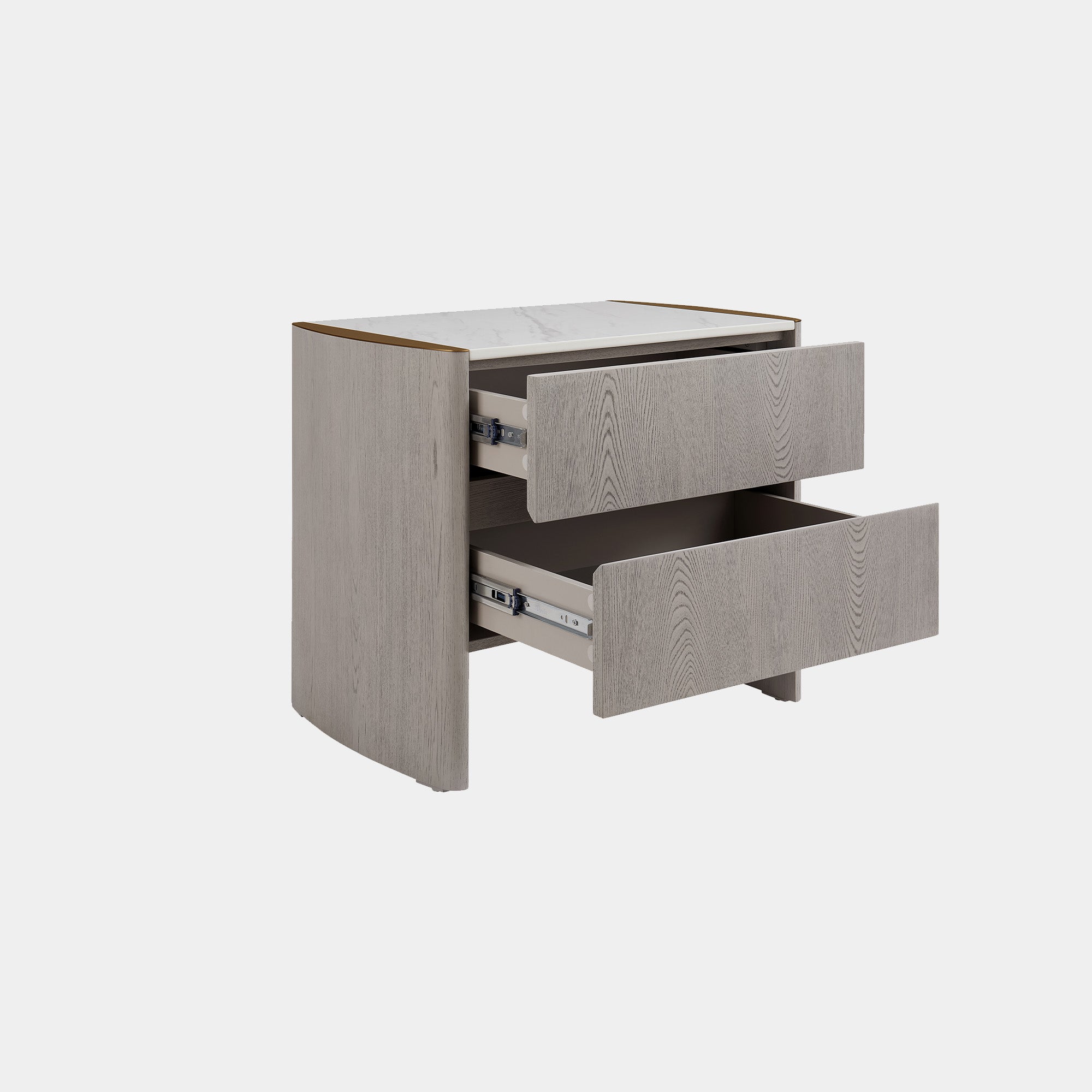 Anastasia - 2 Drawer Bedside Chest In Washed Oak