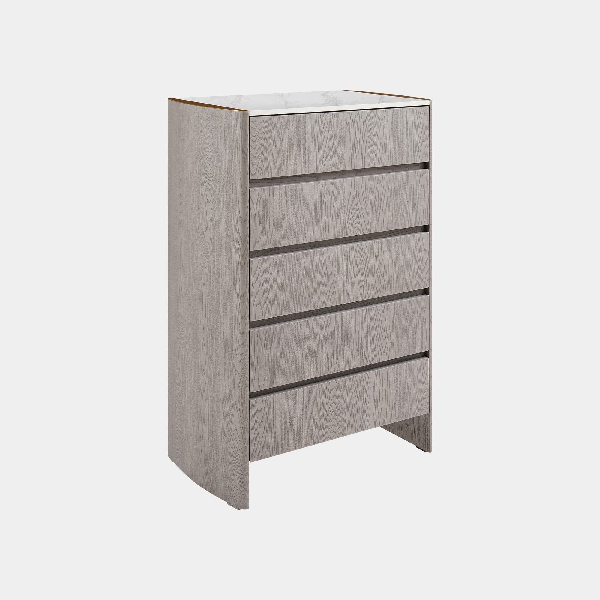 Anastasia - 5 Drawer Tall Chest In Washed Oak