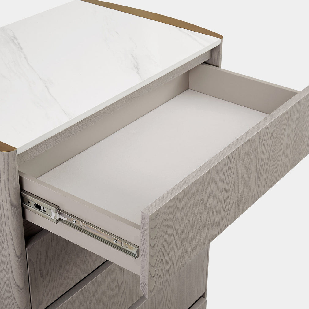 Anastasia - 5 Drawer Tall Chest In Washed Oak