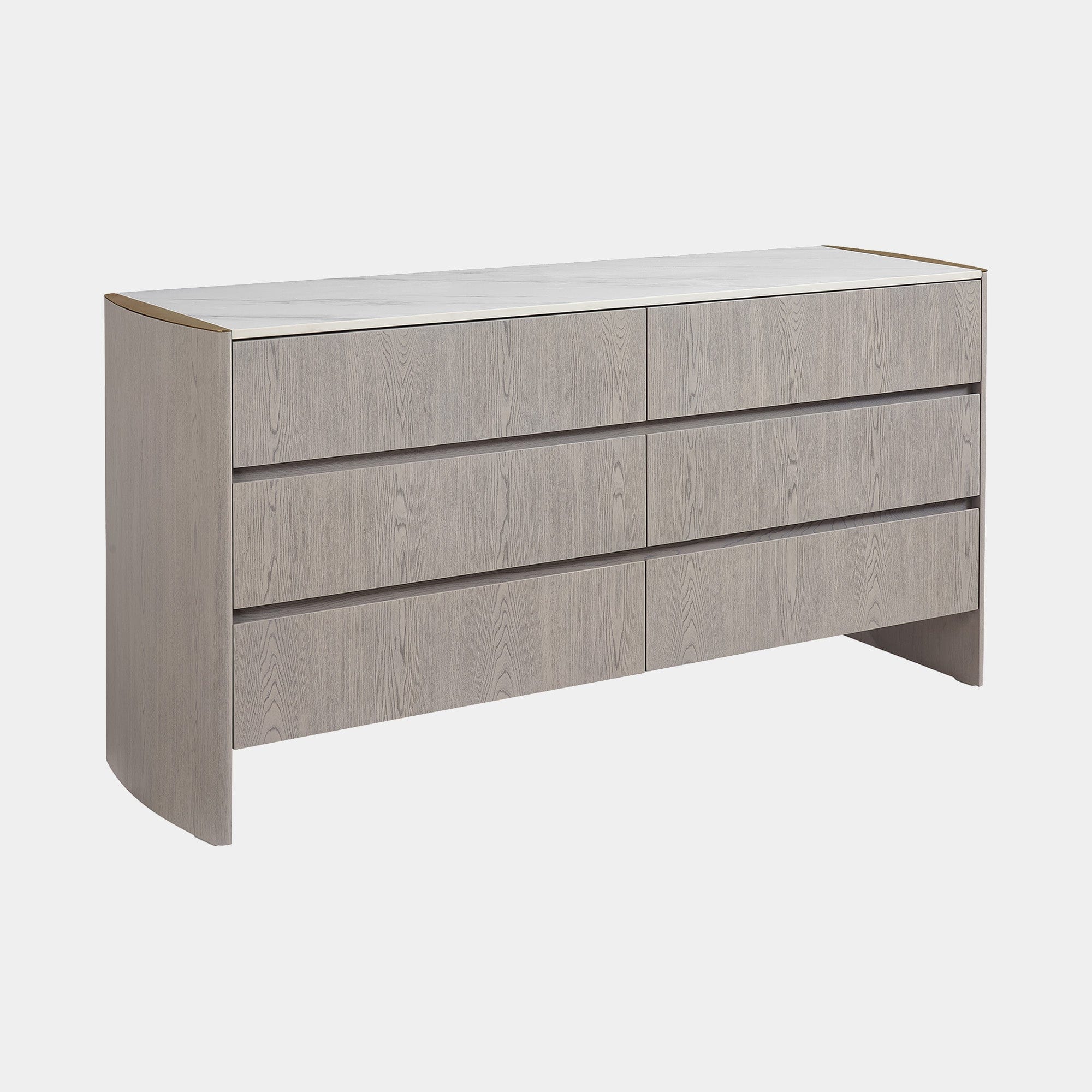 Anastasia - 6 Drawer Wide Chest In Washed Oak