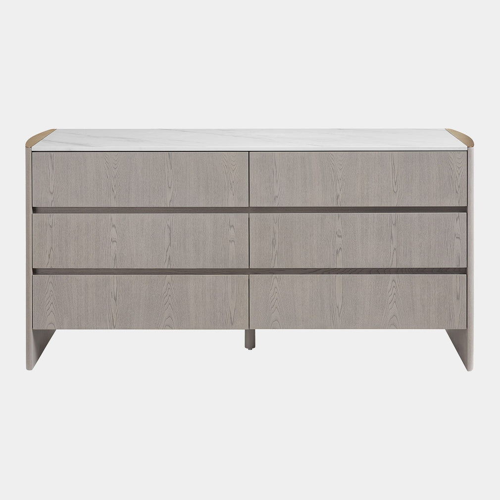 Anastasia - 6 Drawer Wide Chest In Washed Oak