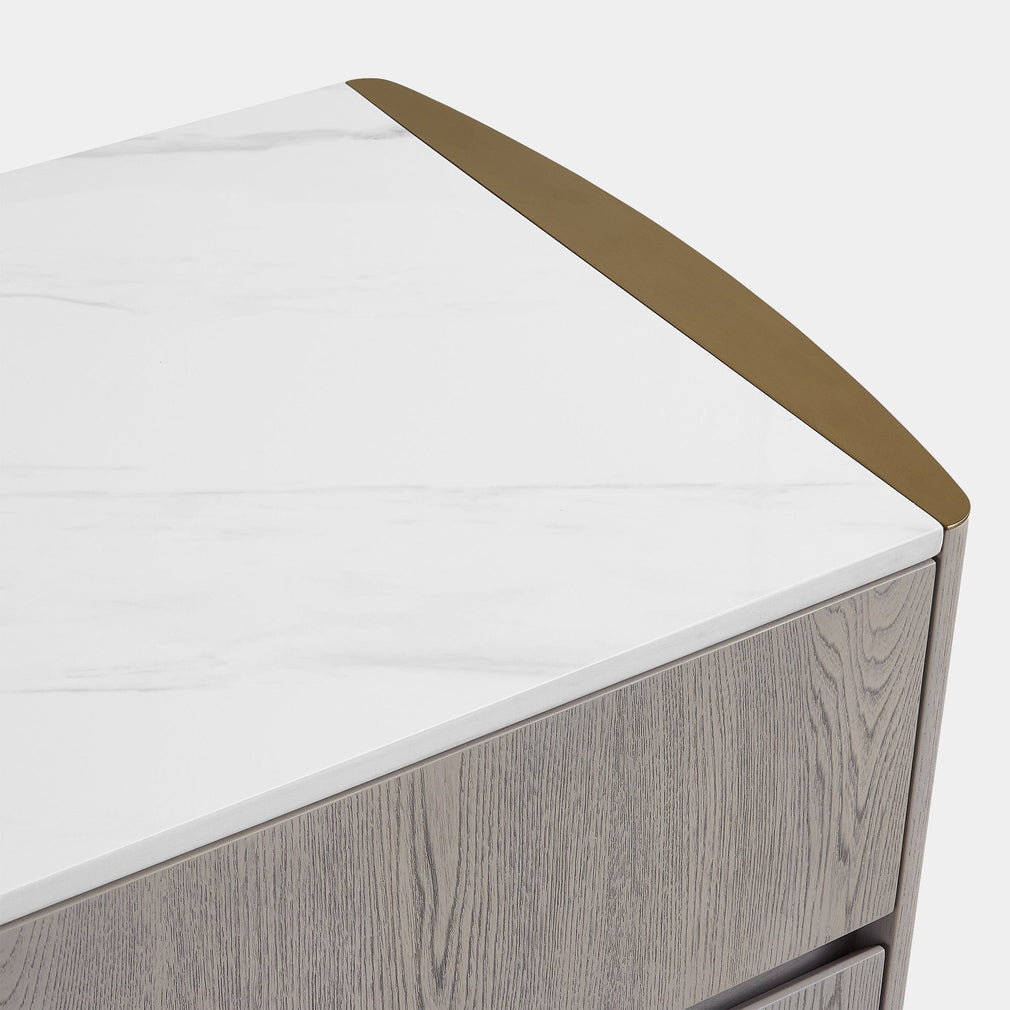 Anastasia - 6 Drawer Wide Chest In Washed Oak