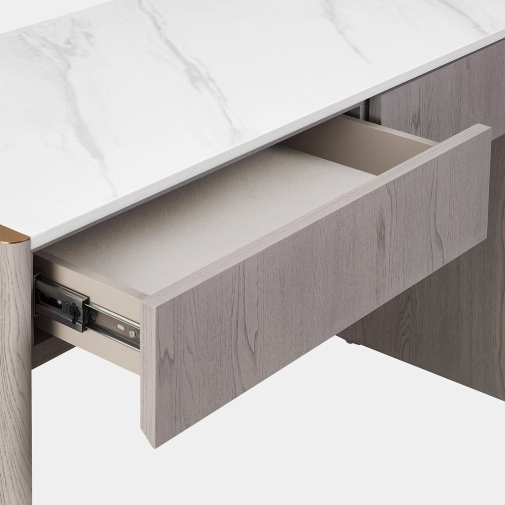 Anastasia - 2 Drawer Dressing Table In Washed Oak