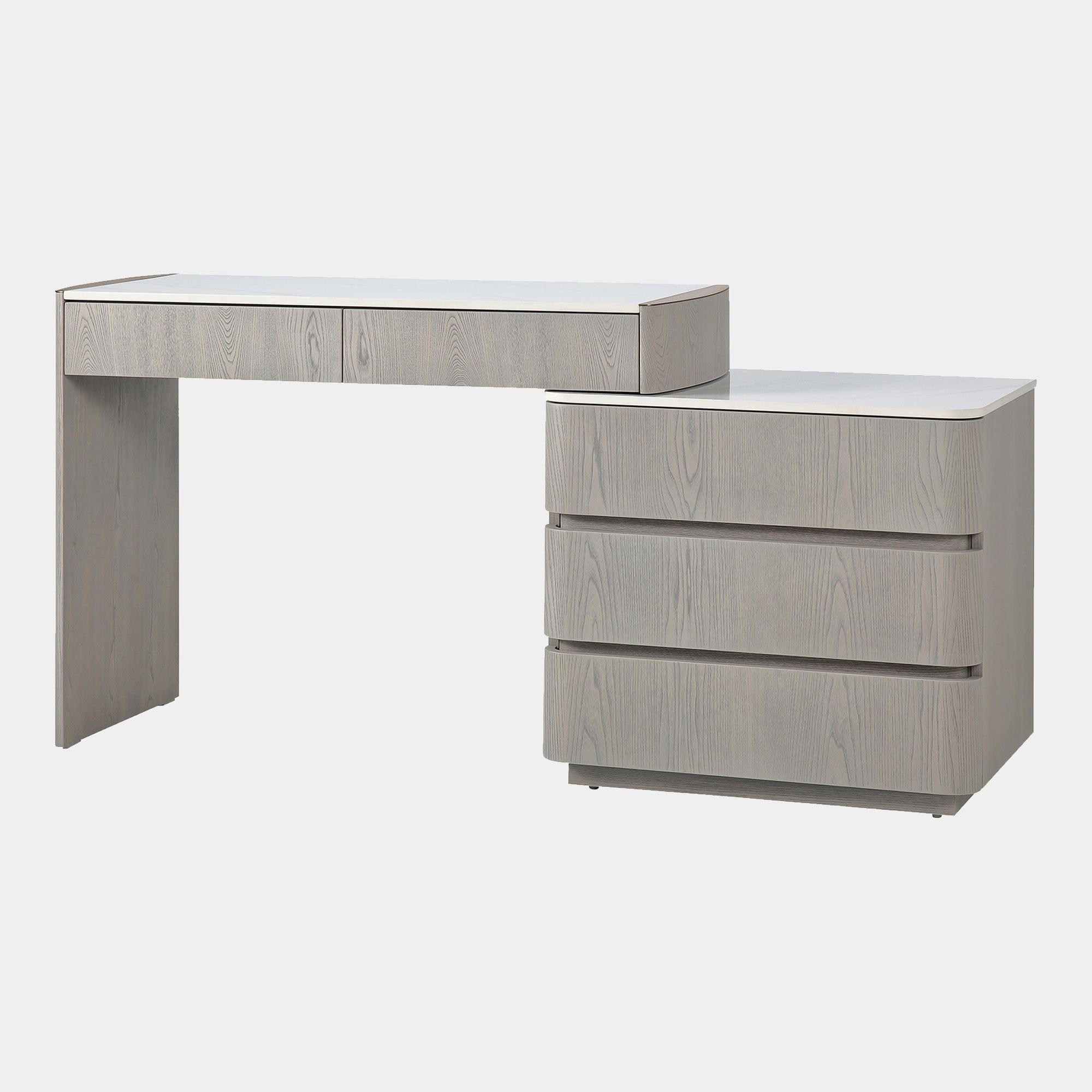 Anastasia - 5 Drawer Dressing Table In Washed Oak