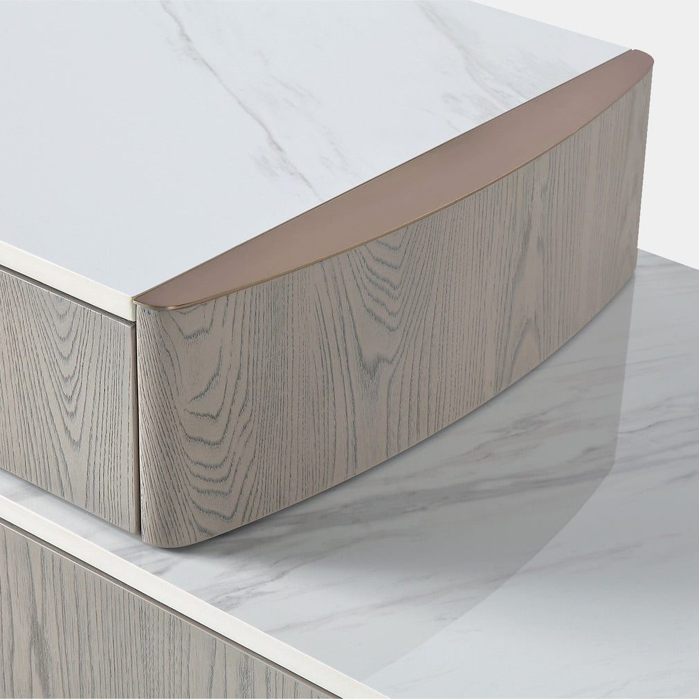 Anastasia - 5 Drawer Dressing Table In Washed Oak