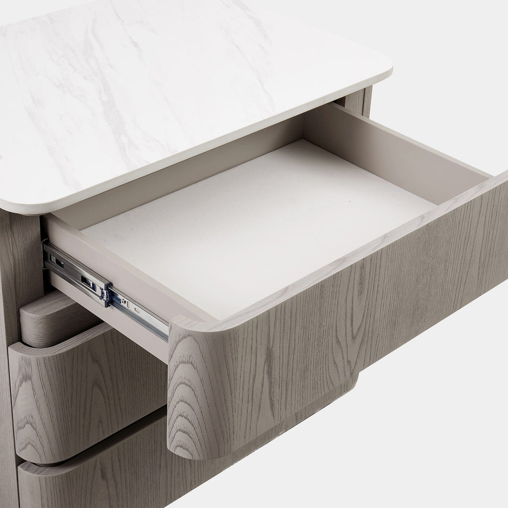 Anastasia - 5 Drawer Dressing Table In Washed Oak