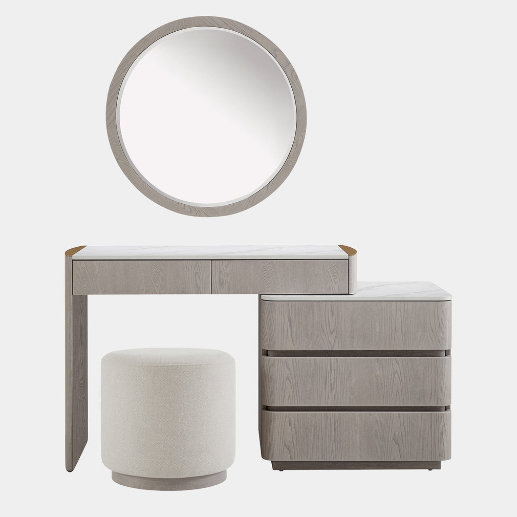 Anastasia - 5 Drawer Dressing Table In Washed Oak