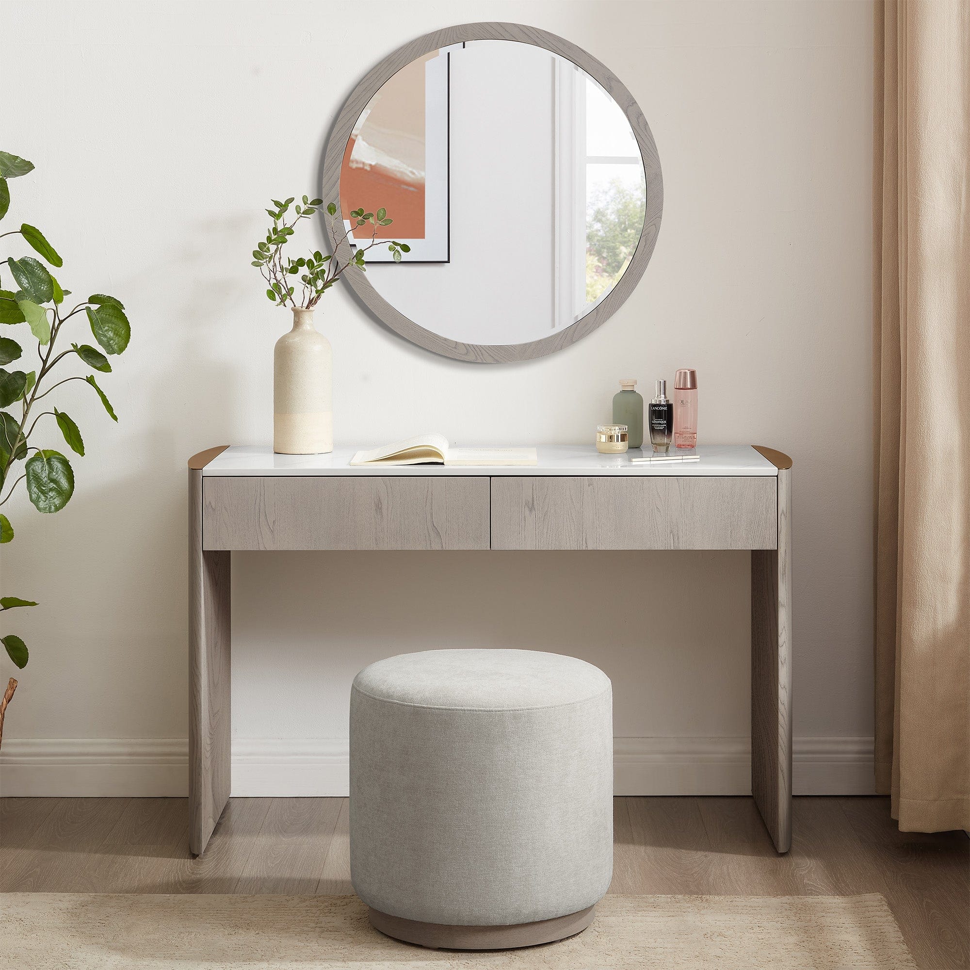 Anastasia - Dressing Stool In Washed Oak