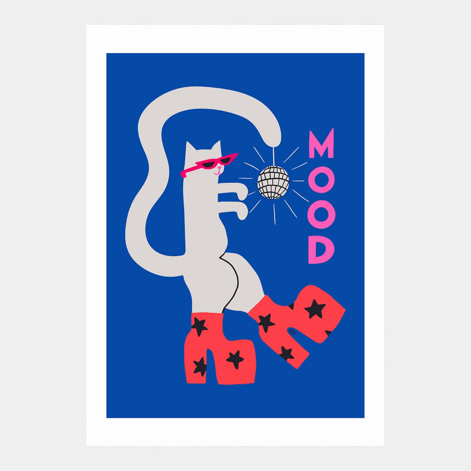 Mood Cat - by Aley Wild A2 Print