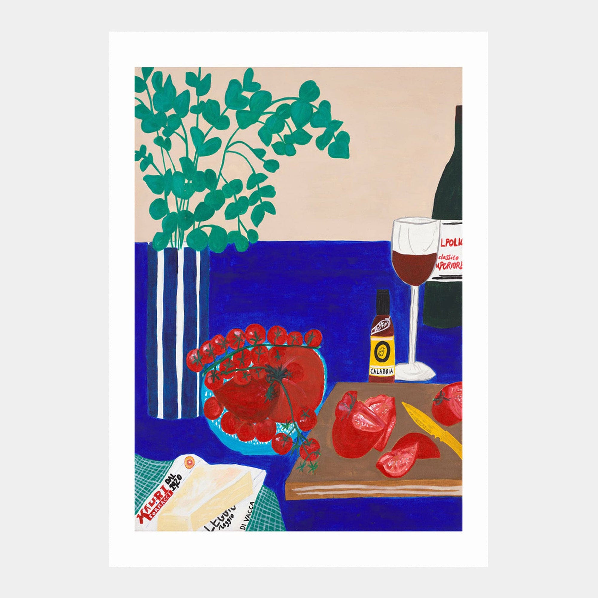Red Wine Days - by Lucy Moss A2 Print