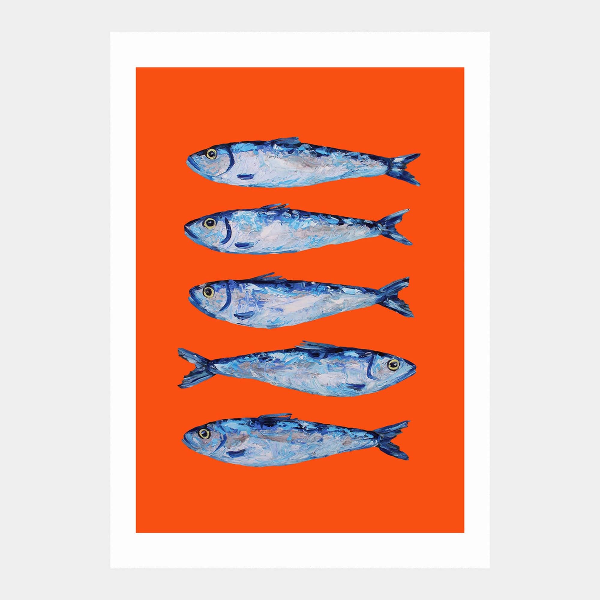 Sardines Orange - by Alice Straker A2 Print