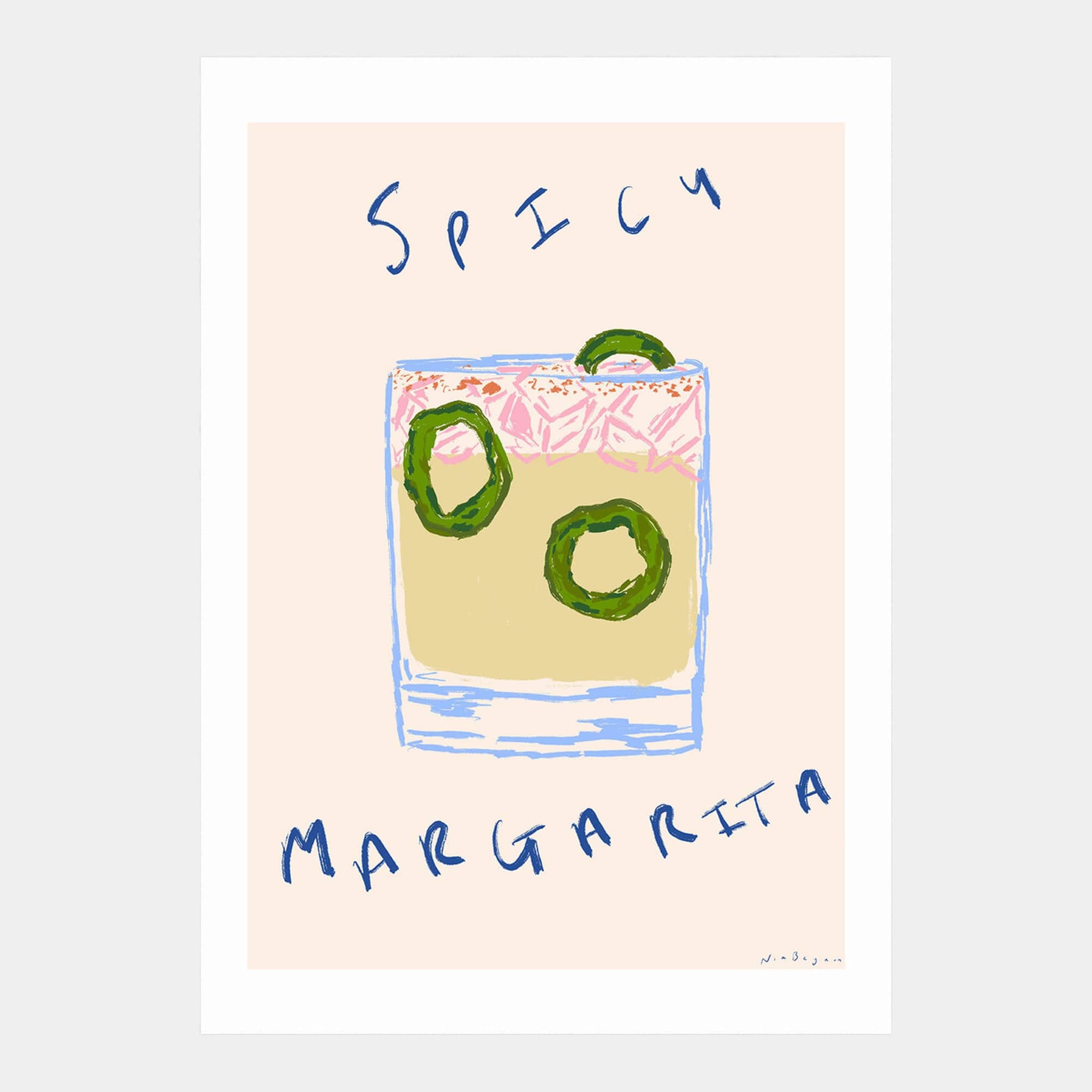 Spicy Margarita - by Nia Beynon A2 Print