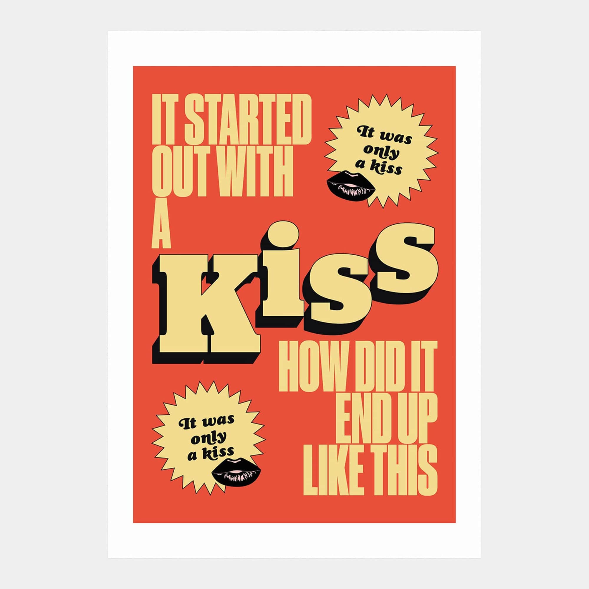 Kiss - by HollieGraphik A2 Print