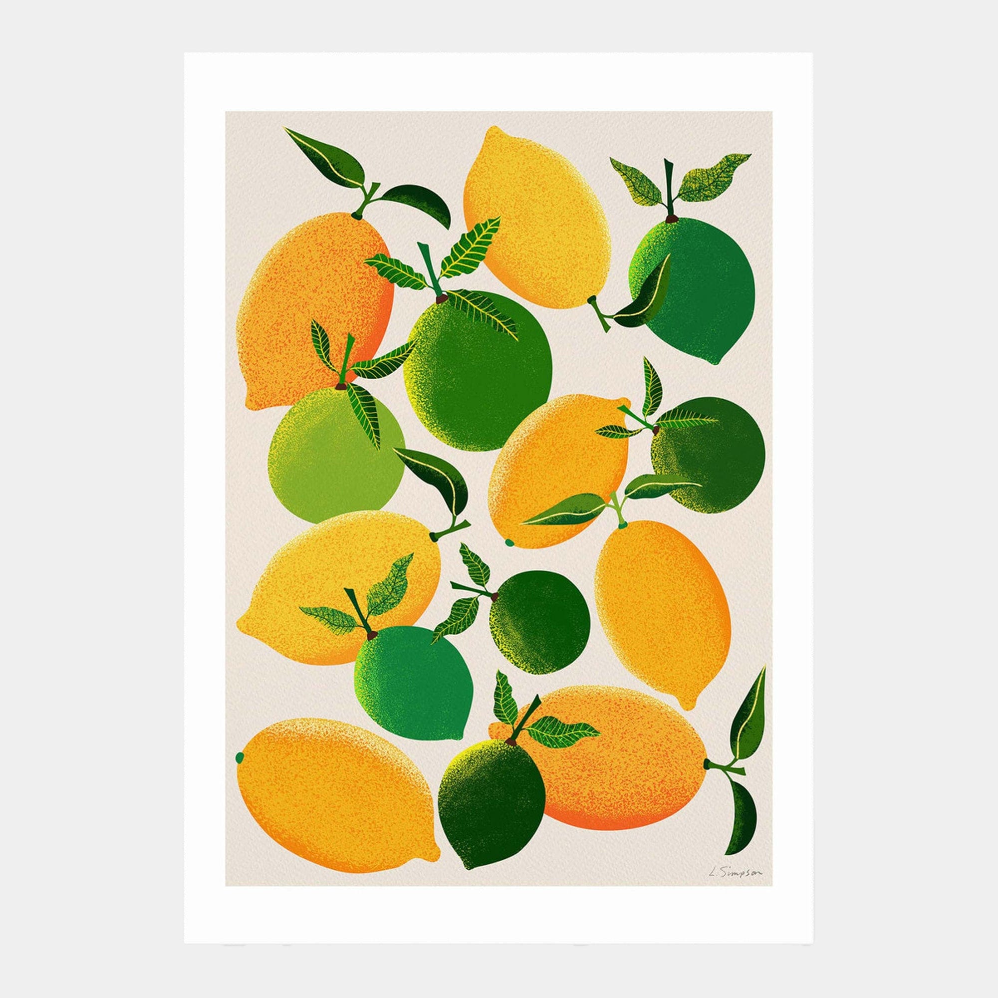 Lemons and Limes - by Leanne Simpson A2 Print
