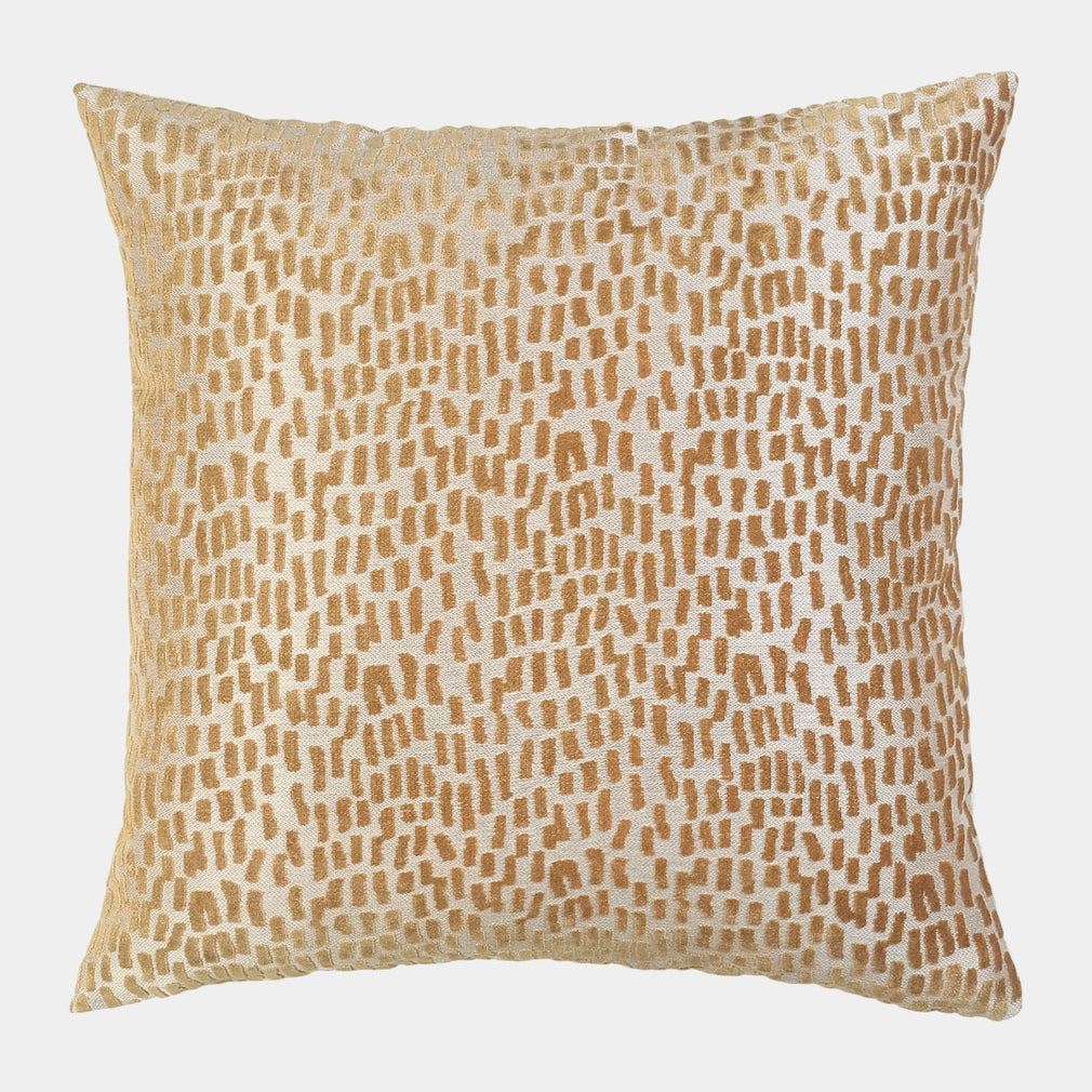 Dashes - Whiskey Cut Velvet Cushion 43x43cm