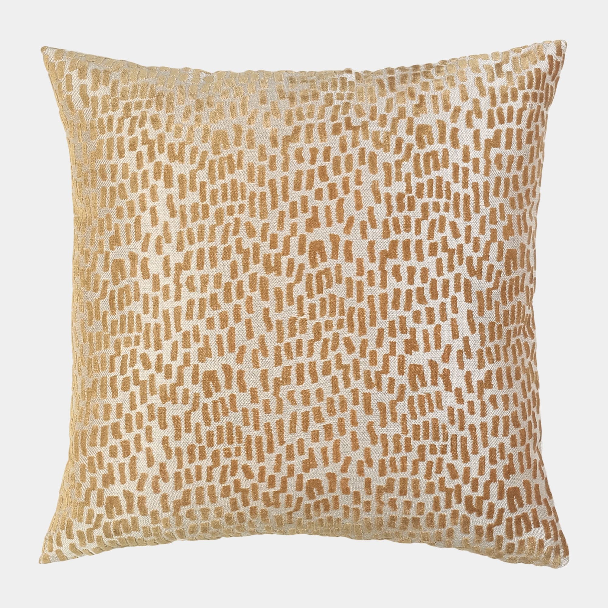 Dashes - Whiskey Cut Velvet Cushion 43x43cm
