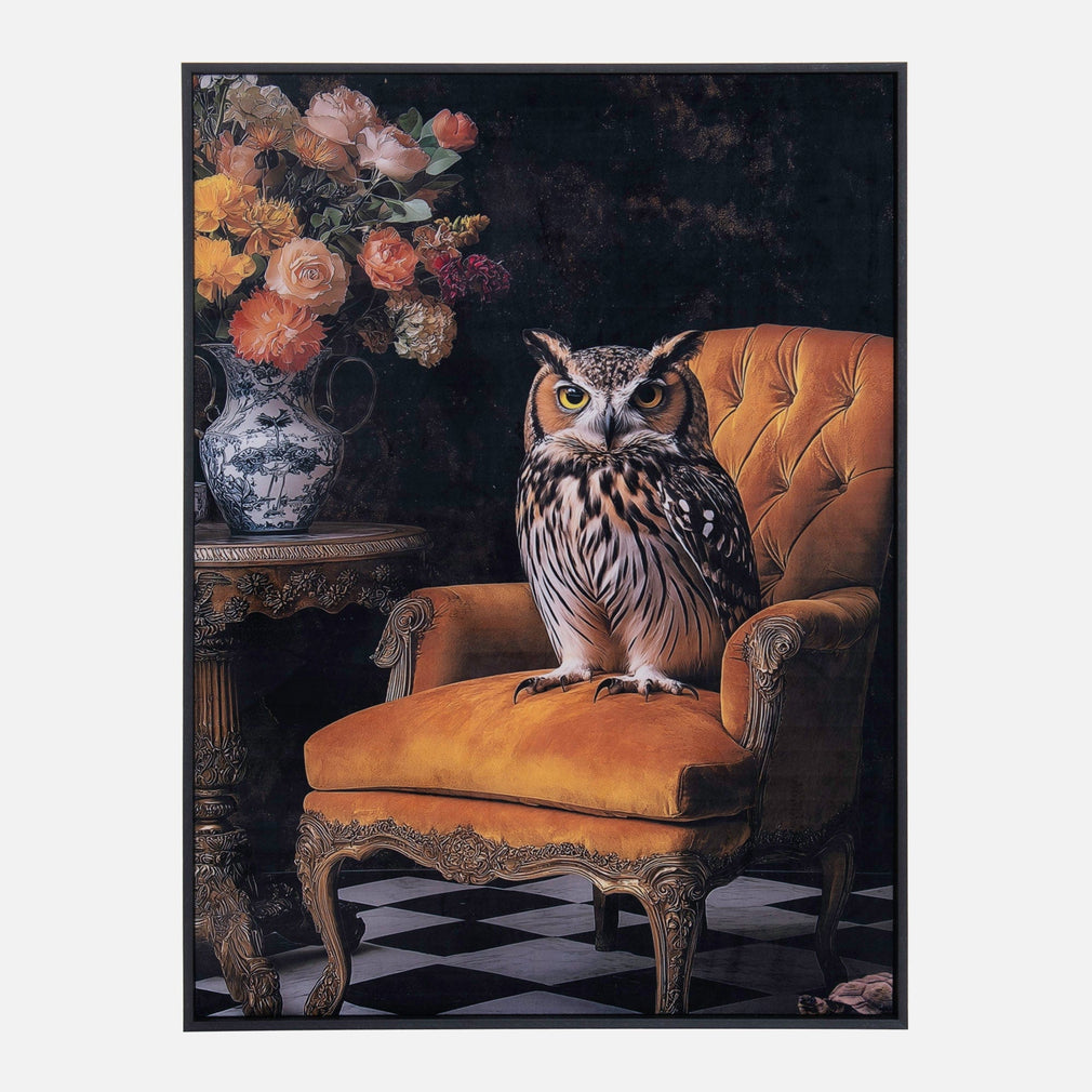 Stately Owl - Velvet Wall Art