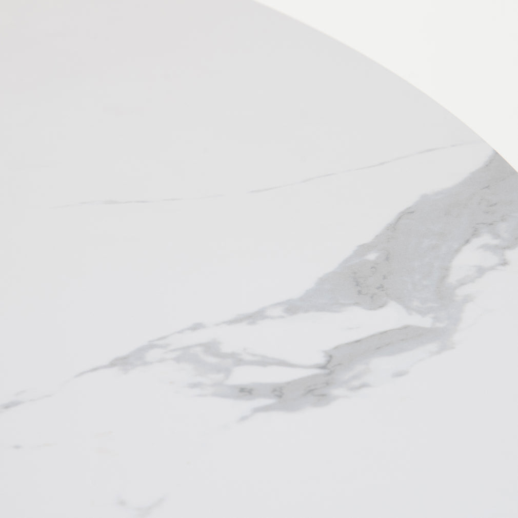 Athena - Extending Dining Table With White Ceramic Top