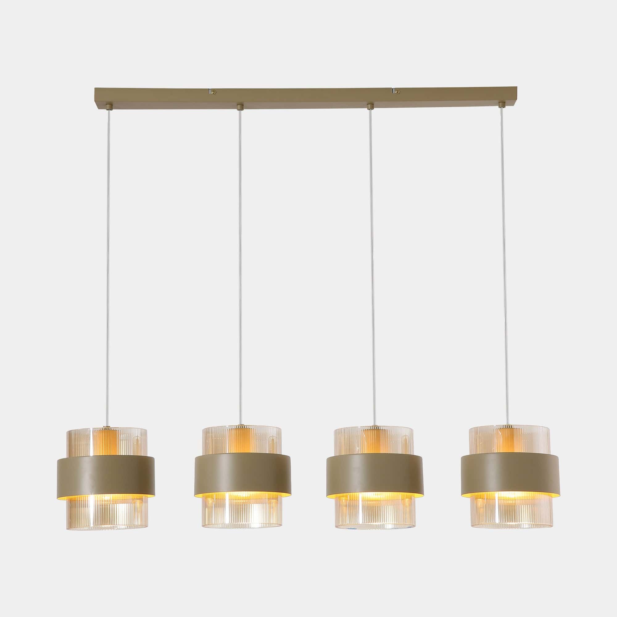 Amilia - Amber 4 Bar Pendant