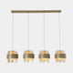Amilia - Amber 4 Bar Pendant