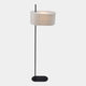 Saxon - Black Linen Floor Lamp