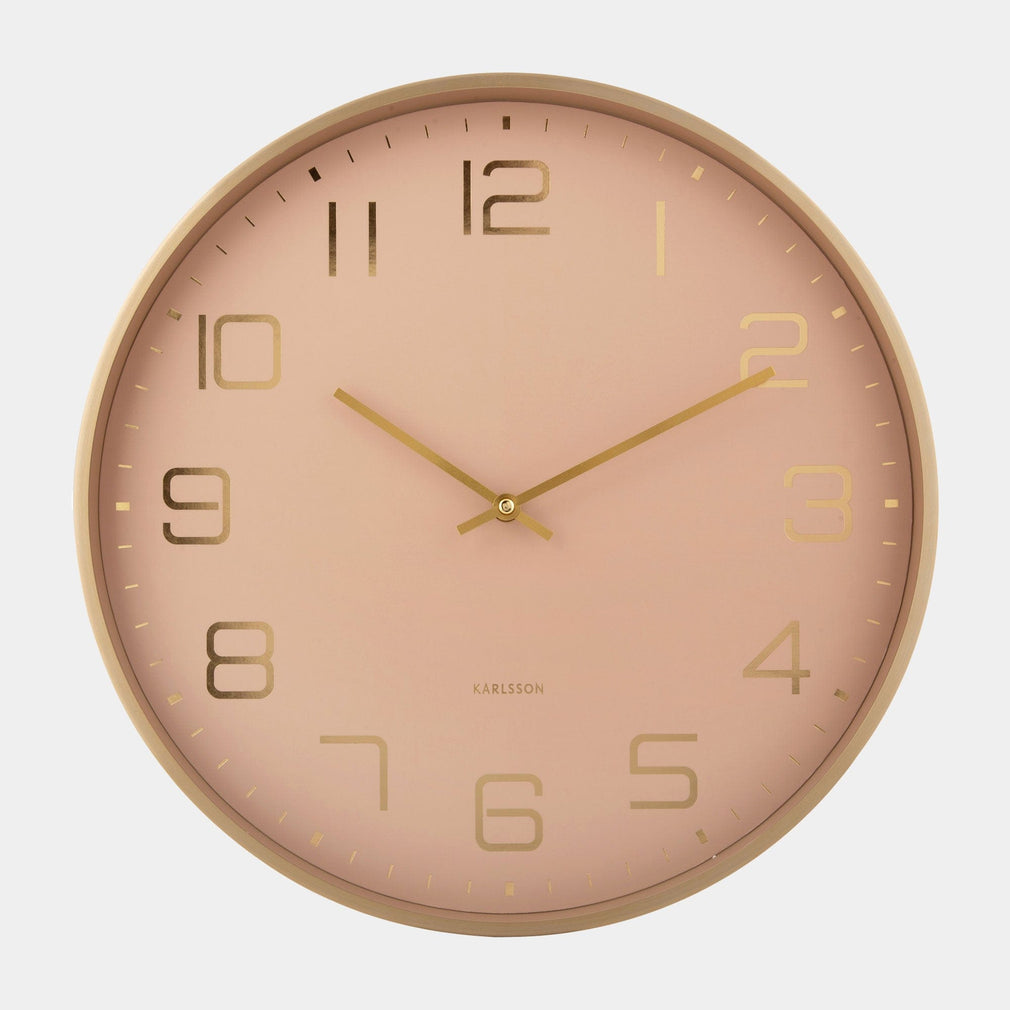 Elegance Glow - Wall Clock Pink