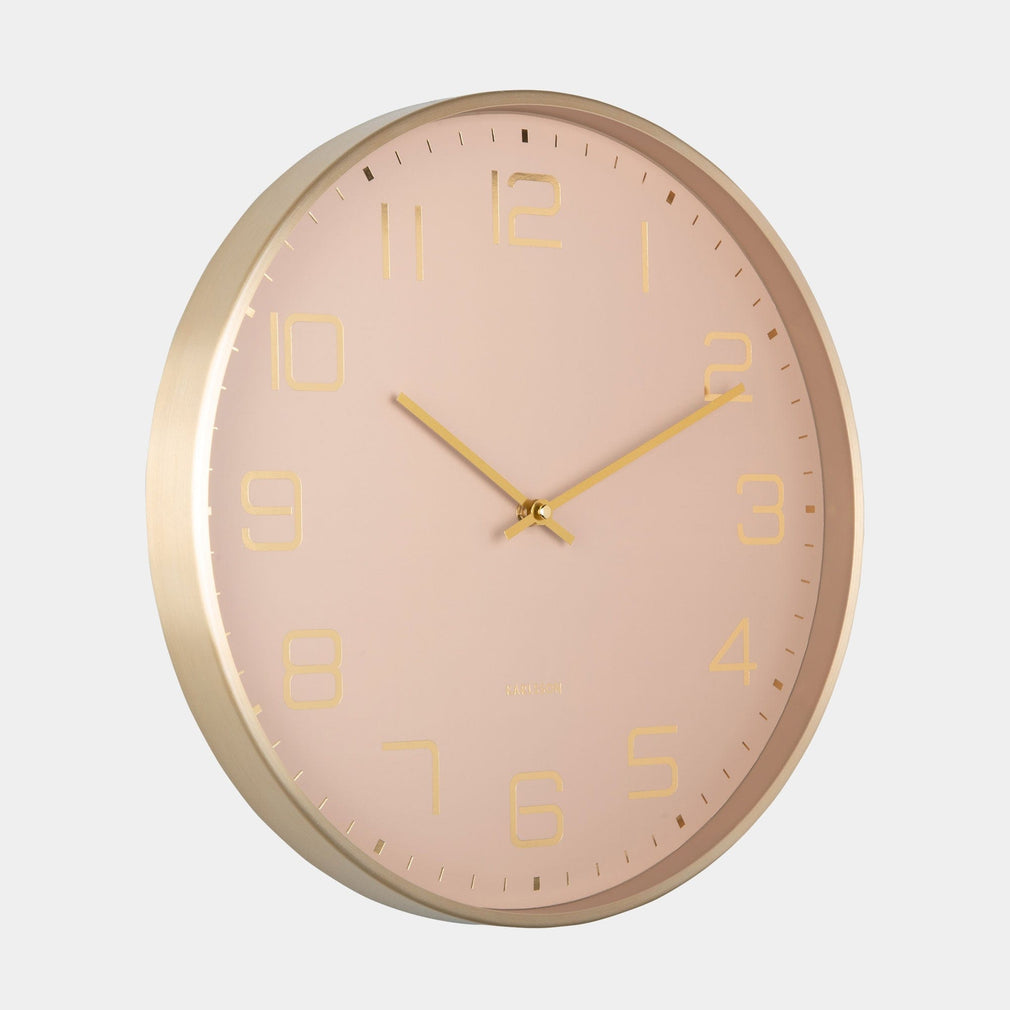 Elegance Glow - Wall Clock Pink