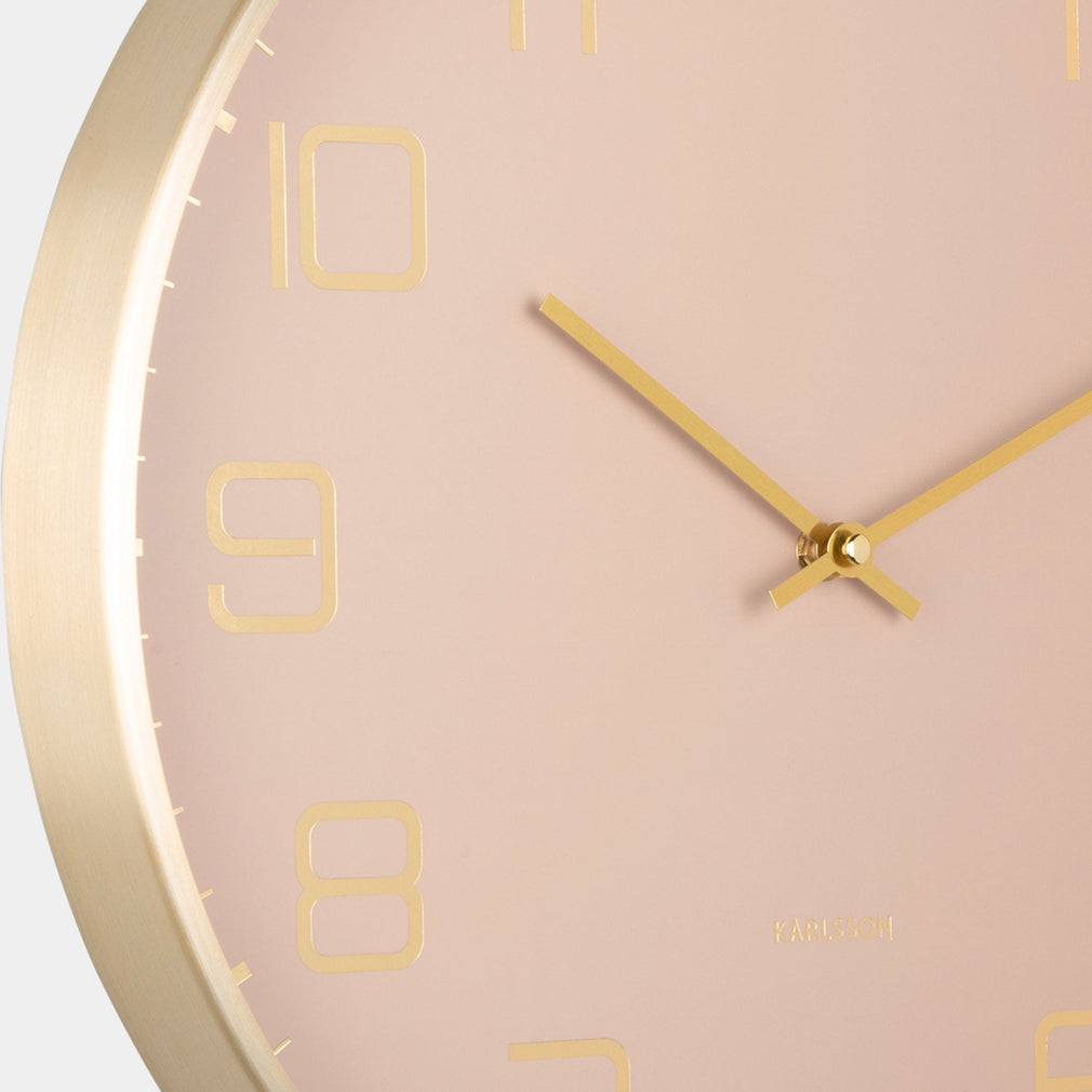 Elegance Glow - Wall Clock Pink