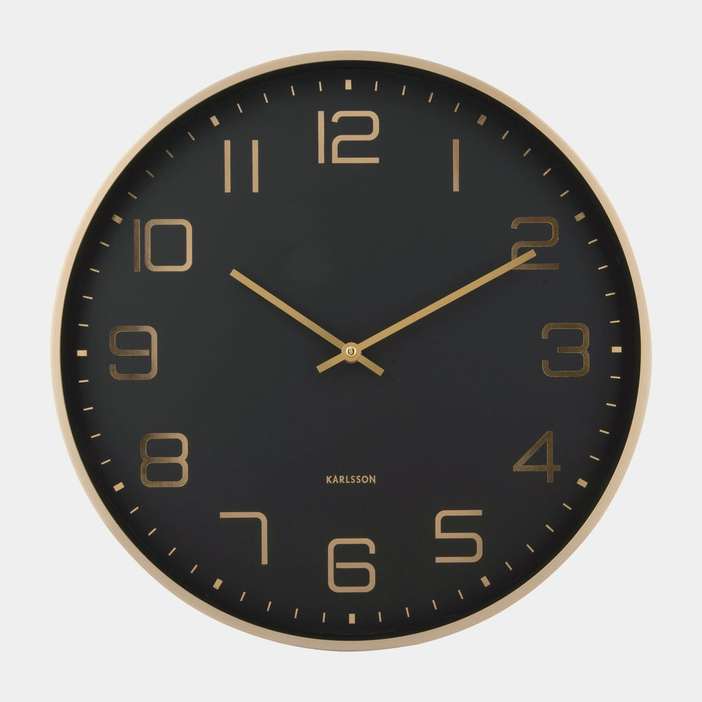 Elegance Glow - Wall Clock Black
