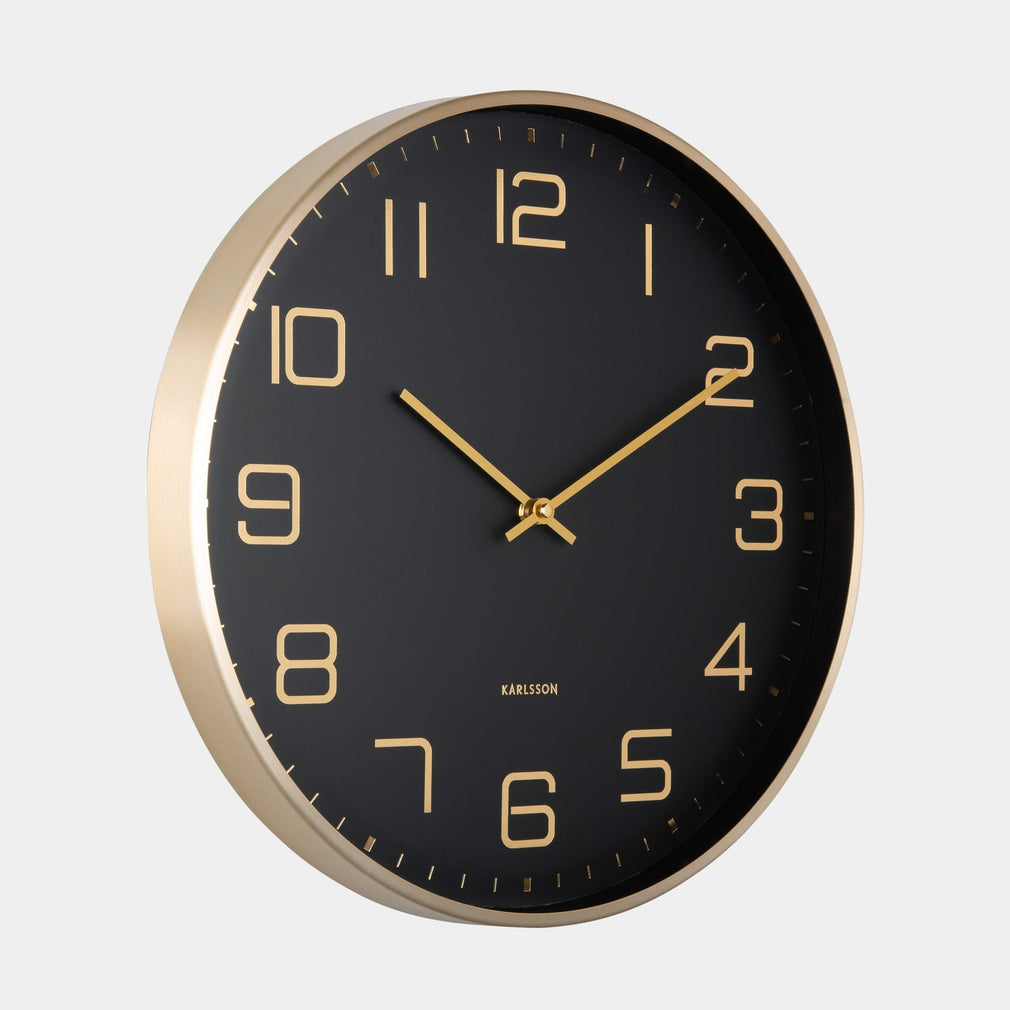 Elegance Glow - Wall Clock Black