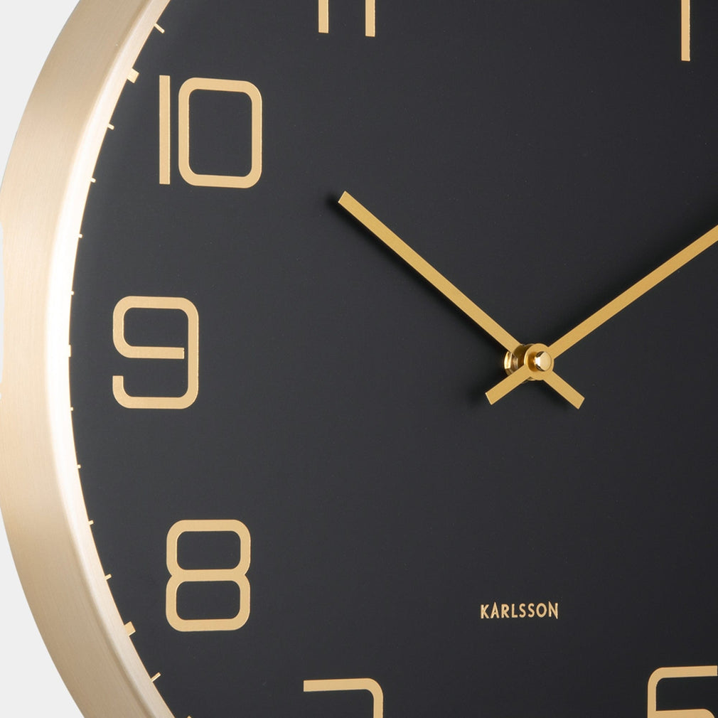 Elegance Glow - Wall Clock Black