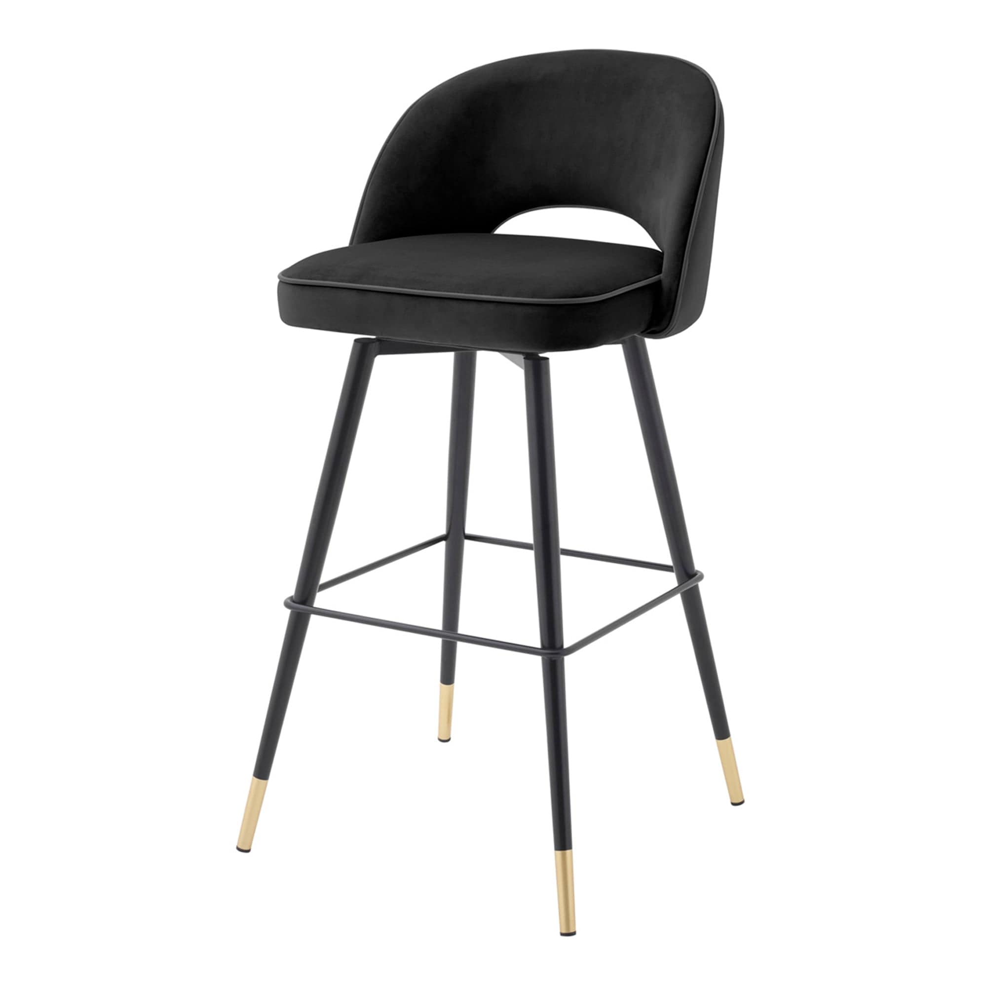 Eichholtz Cliff Swivel Barstools Back Roche Velvet