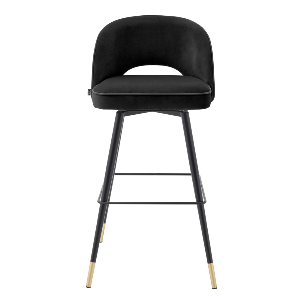 Eichholtz Cliff Swivel Barstools Back Roche Velvet