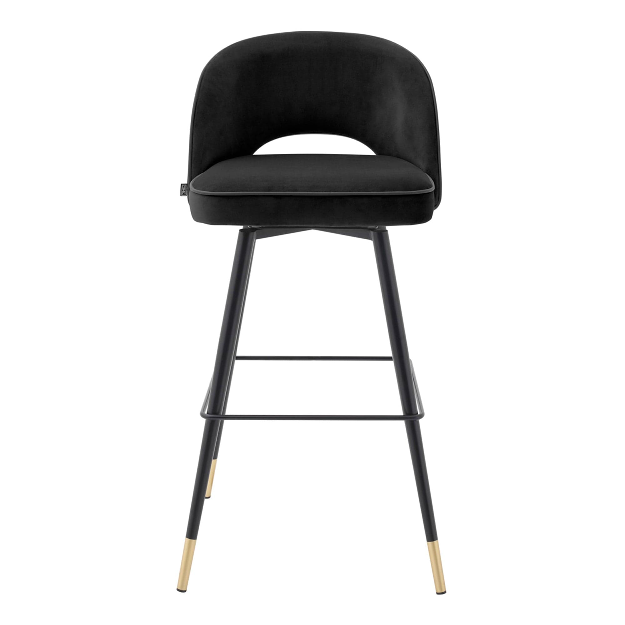 Eichholtz Cliff Swivel Barstools Back Roche Velvet