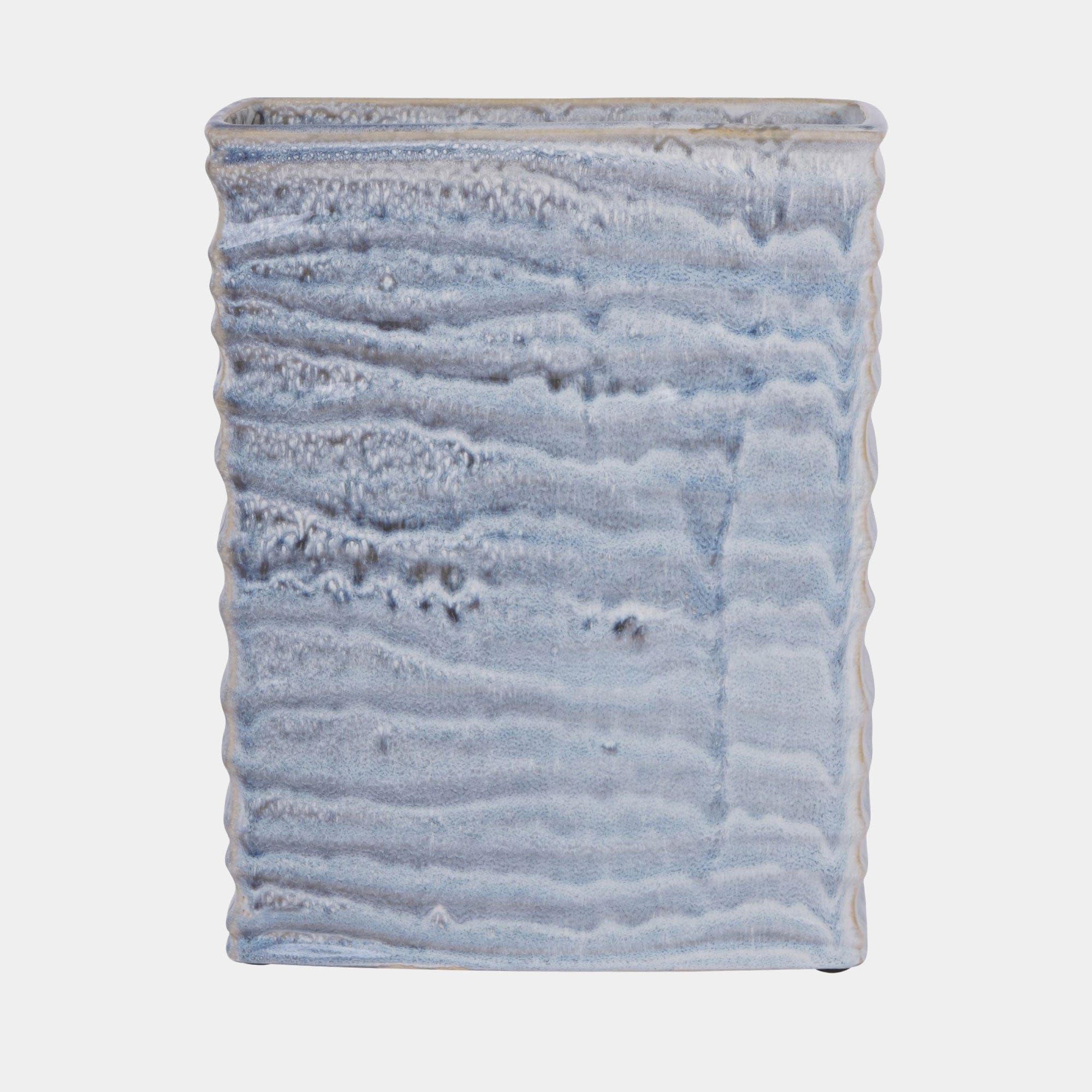 Sereno - Rectangle Vase, Blue Reactive Glaze