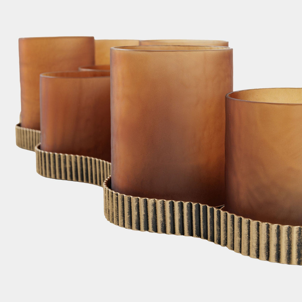 Granada - Aged Gold 9 Light Candle Holder
