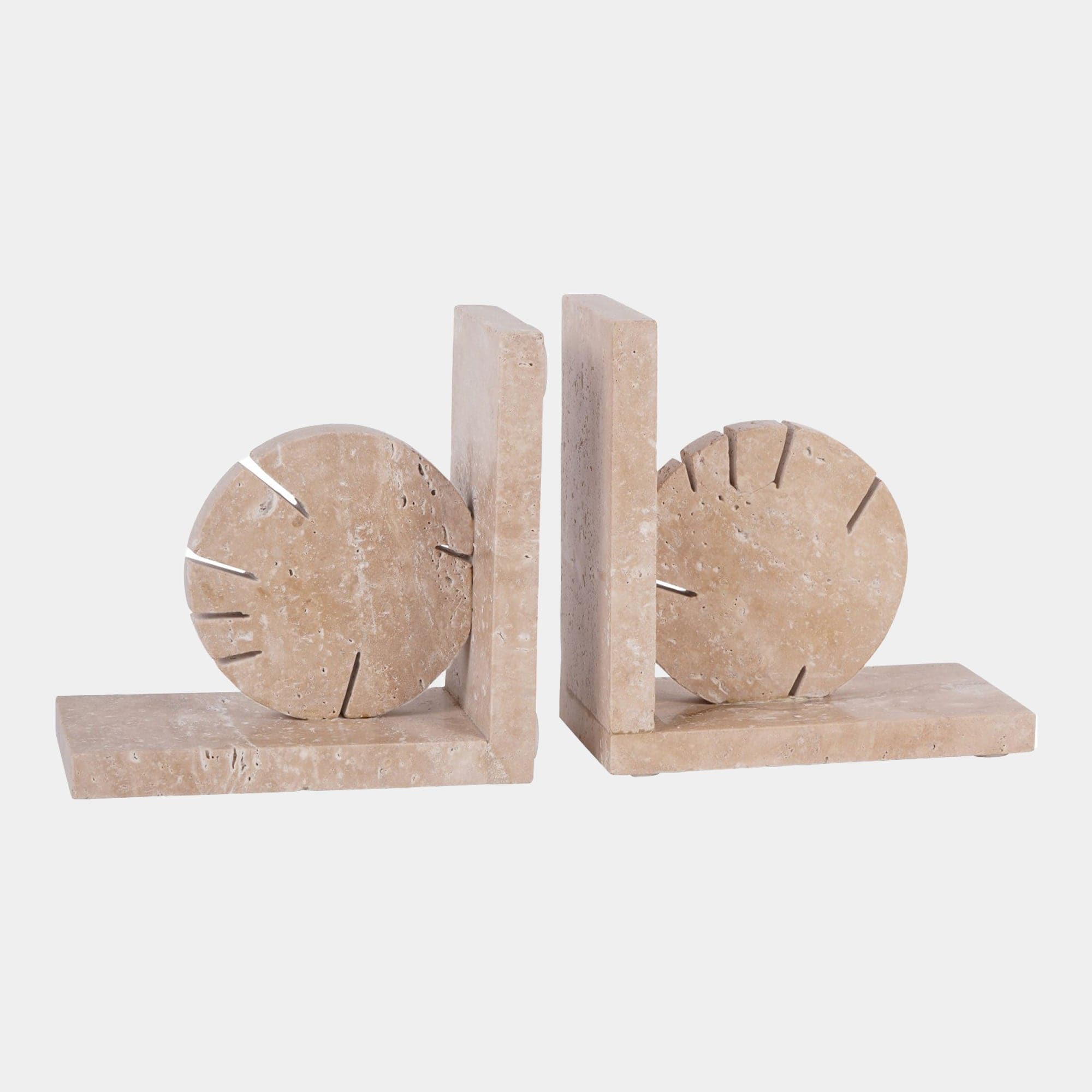 Catania - Travertine Bookends