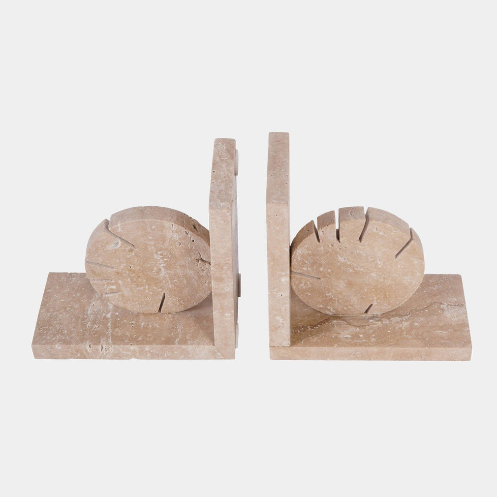 Catania - Travertine Bookends