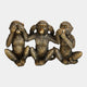 Three Wise Monkeys - Gold Statue