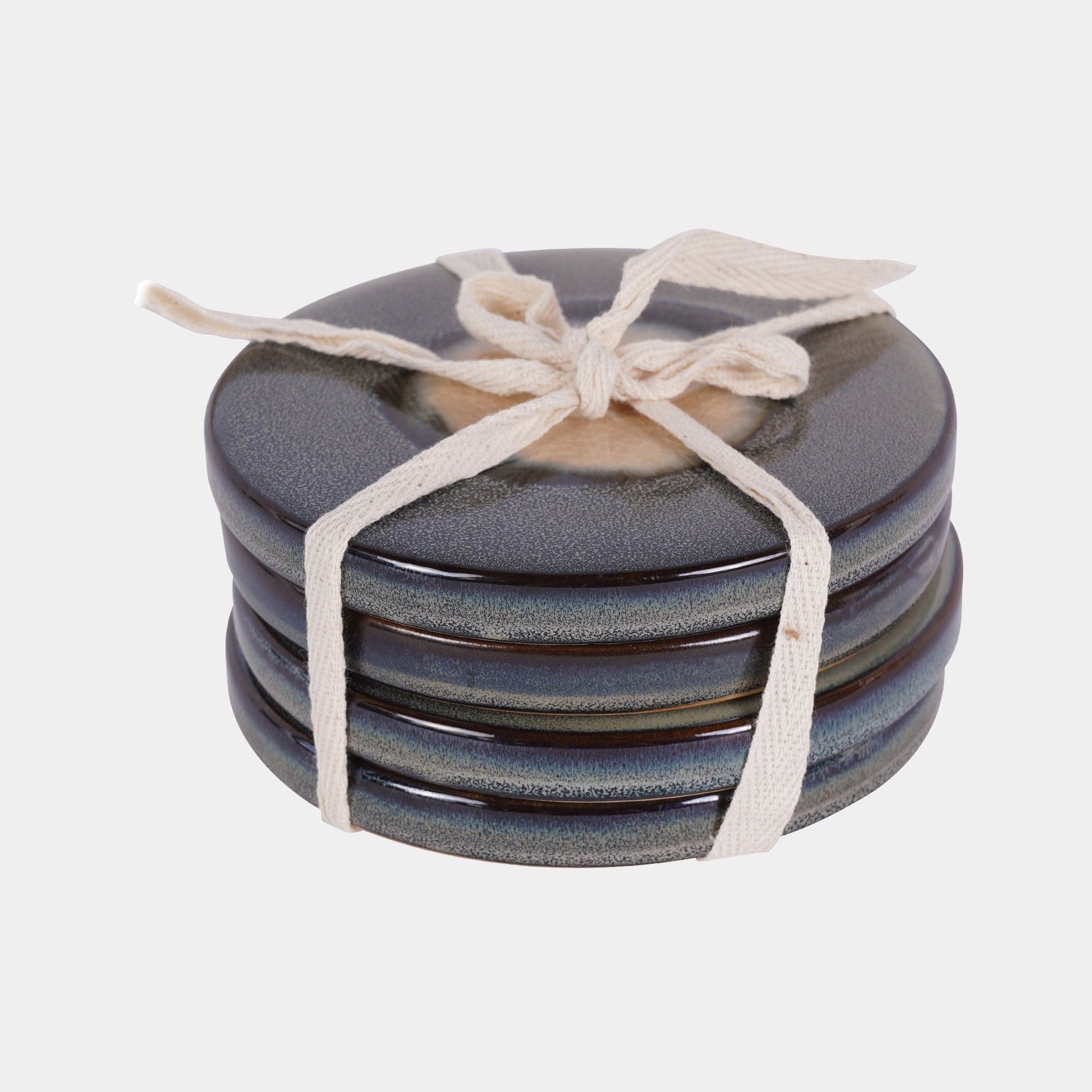 Medway - Reactive Glaze Blue Coaster Set of 4